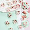 20Pcs Handmade Foil Lampwork Bumpy Beads FOIL-SZ0001-01-3