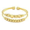 Rack Plating Brass Bangles Double Layer Cuff Bangles for Women BJEW-B106-08G-2