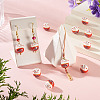 9Pcs Handmade Printed Porcelain Beads PORC-TADJ0001-01H-5