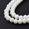 Electroplate Opaque Solid Color Glass Beads Strands EGLA-A044-P6mm-L01-4