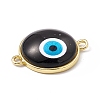 Evil Eye Resin Connector Charms KK-P224-01G-4