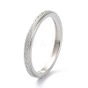 Non-Tarnish 2mm Matte Plain Dome Finger Ring for Girl Women RJEW-C012-01A-P-3