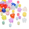 4 Style Transparent Acrylic Beads MACR-YW0001-62-4
