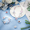 7Pcs 7 Colors Polymer Clay Rhinestone with Crystal Beads FIND-FG0003-56-5