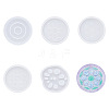 Boutigem 5Pcs 5 Style Cup Mat Silicone Molds DIY-BG0001-11-1