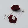 Flower Polyester Brooches JEWB-WH20006-01F-2