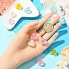 10Pcs 5 Colors Resin Pendants RESI-YW0004-82-5