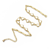 Heart Links Bracelet & Necklace Jeweley Sets BJEW-S121-05-3
