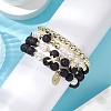 4Pcs 4 Styles Gemstone Beaded Stretch Bracelets Sets BJEW-JB111342-2