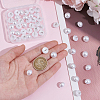 50Pcs 1-Hole Brass ABS Plastic Imitation Pearl Shank Buttons KY-CY0001-17-3