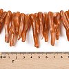 Opaque Acrylic Imitation Coral Beads Strands SACR-P033-01A-09-4