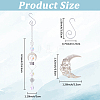 DIY Stainless Steel Glass Sun Moon Hanging Suncatcher Making Kits DIY-SC0031-25-3