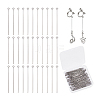 1.5 Inch 304 Stainless Steel Eye Pin Open Eye Pins for Jewelry Making STAS-PH0003-13C-7