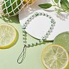 Fruits Polymer Clay & Imitated Pearl & Glass Beaded Mobile Straps HJEW-JM01641-02-2