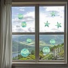 6PCS PVC Stickers Dazzling Color Window Stickers 3D Laser Circle Shapes Electrostatic Glass Window Stickers JX835A-3