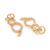 Brass Micro Pave Cubic Zirconia Charms X-ZIRC-G169-01G-2