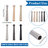 12Pcs 6 Colors Alloy Cord End FIND-ME0001-10-2