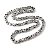 201 Stainless Steel Byzantine Chain Necklaces NJEW-H033-04P-B-1