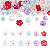 96Pcs 12 Styles Opaque Resin Pave Rhinestone Cabochons RESI-TA0002-33-1