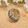 Flat Round Natural Citrine Beads G-L277-07-2