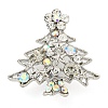 Christmas Tree Theme Zinc Alloy with Rhinestone Brooches LS-JEWB-B018-02AS-04-1