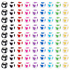 900Pcs 9 Colors Opaque Acrylic Beads OACR-TA0003-59-4