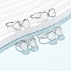 Valentine's Day Heart Natural Quartz Crystal Stud Earrings EJEW-T053-01P-08-1