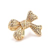 Cubic Zirconia Bowknot Cuff Earrings EJEW-A069-01G-2