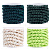4 Rolls 4 Colors Round Polyester Cord OCOR-TA0003-88B-3