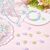 50Pcs UV Plating Rainbow Iridescent Opaque Acrylic Beads OACR-SC0003-06-4
