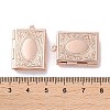 Rack Plating Brass Locket Pendants KK-F090-04RG-4