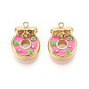304 Stainless Steel Enamel Pendants STAS-T068-10A-1