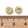 Brass Clear Cubic Zirconia Beads KK-D228-15G-2