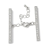 Brass Cubic Zirconia Chain Extender KK-F893-01P-1