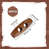 50Pcs 2-Hole Wood Buttons BUTT-UN0001-28B-02-3