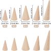 10Pcs 5 Style Wooden Ring Displays RDIS-FG0001-18-2