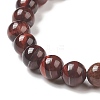 Dyed & Heated Natural Red Tiger Eye & Synthetic Hematite Stretch Bracelet BJEW-M236-01P-4