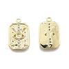 Brass Micro Pave Clear Cubic Zirconia Pendants KK-C006-02G-1