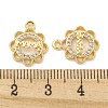 Brass Micro Pave Clear Cubic Zirconia Pendant KK-Z044-13G-3