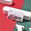 3 Pairs 3 Styles Christmas 304 Stainless Steel Hoop & Stud Earring Sets for Women EJEW-K279-16P-01-1