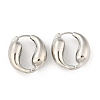 Brass Hoop Earrings for Women EJEW-U041-09P-4