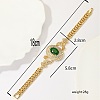 Real 18K Gold Plated Brass Rhinestone Link Bracelets TO0430-1-3