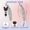5Pcs Alloy Feather Pendant Bookmarks AJEW-SZ0002-61P-2