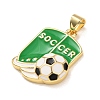 Brass Enamel Pendants KK-P352-05C-G-2