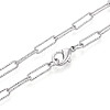Brass Textured Paperclip Chain Necklace Making MAK-S072-03A-P-2