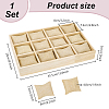 12 Grids Wood Watch Display Trays with Pillows BDIS-WH0008-18-2
