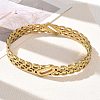 304 Stainless Steel Hollow Hinged Cuff Bangles SA-CBAB92B-07G-1