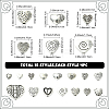 60Pcs 15 Styles Tibetan Style Alloy Beads FIND-YW0010-09-3