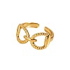 Twist 304 Stainless Steel Cuff Open Rings WGC496E-02-2