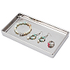 Rectangle Electroplate Ceramics Jewelry Display Plate STAS-WH0027-79-1